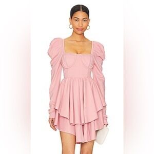 SELKIE Boleyn Dress in Dusty Rose long sleeve